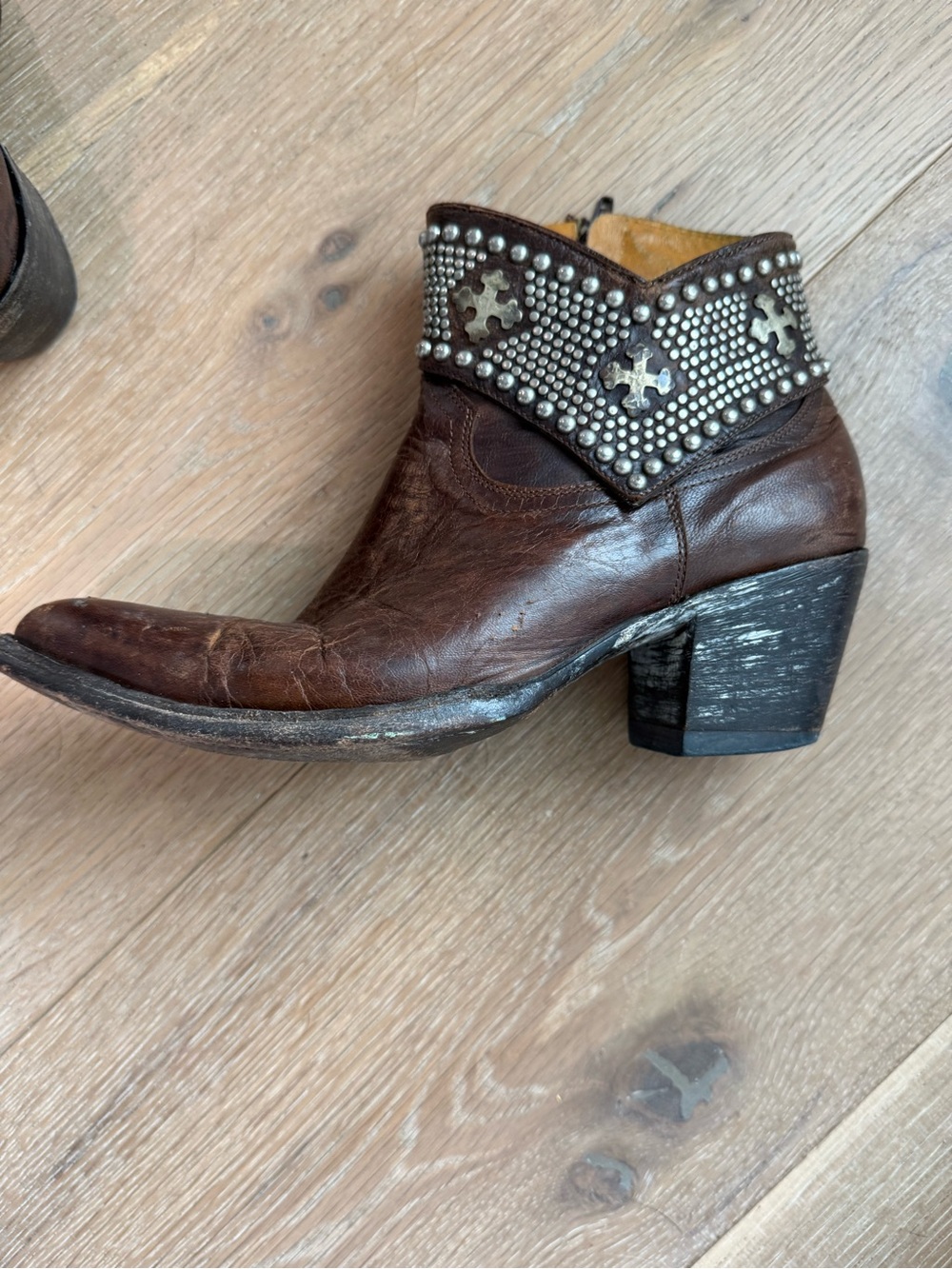 Old Gringo Clovis Studded Western Leather Ankle Boot Size 8b - Picture 4 of 8